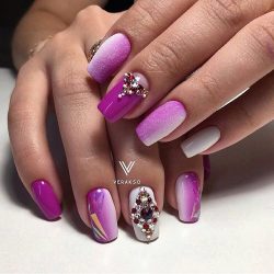 Shattered glass nails ideas photo