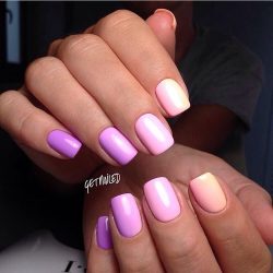 Pink and peach nails photo