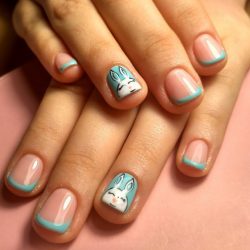French manicure for kids photo