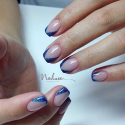 Shiny french nails photo
