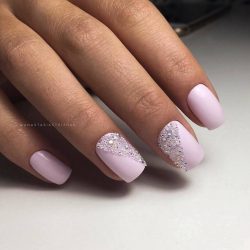 Pale pink nails photo