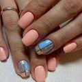 Ideas of peach nails