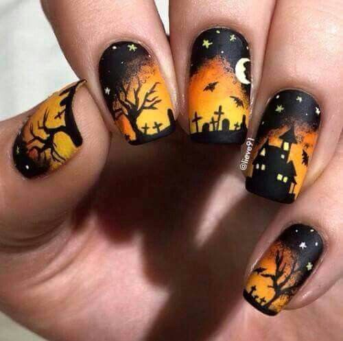 Дизайн ногтей на Хэллоуин