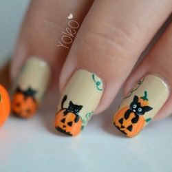 Pumpkin nails photo