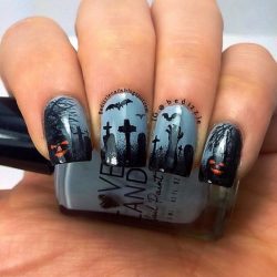 Nails in gothic style photo