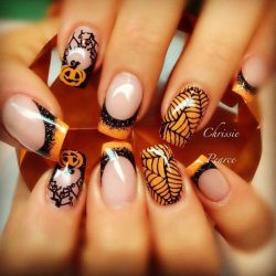 Halloween french nails photo