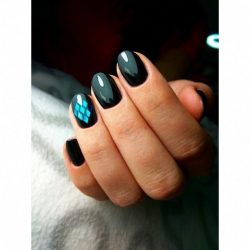 Plain nails by gel polish photo