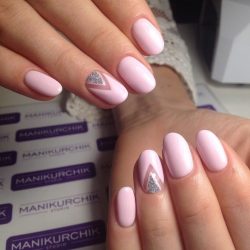 Pink and silver nails photo