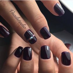 Manicure in autumn style photo