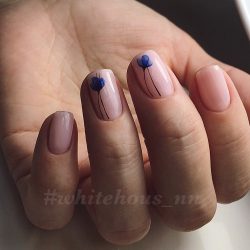 Blue flower nails photo
