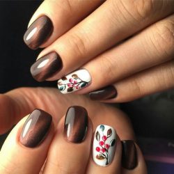 Autumn gel polish for nails photo
