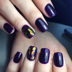 Shattered glass nails ideas photo