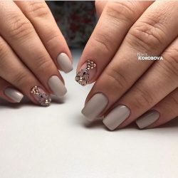 Ideas of beige nails photo
