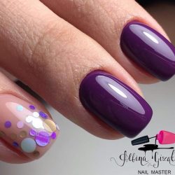 Ideas of plum nails photo