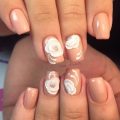 Beige nails by gel polish