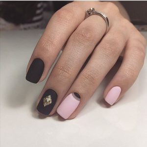 Nails for a black evening dress - The Best Images | BestArtNails.com