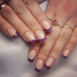 Purple french manicure photo