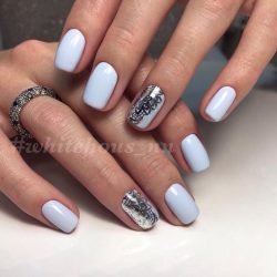 Pale blue nails photo