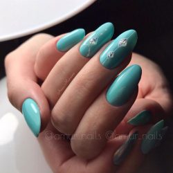 Silver painted nails photo