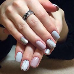 Grey nails ideas photo
