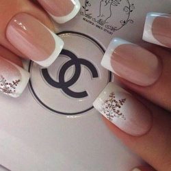 Light french nails photo