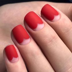 Red moon nails photo