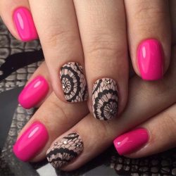 Black pattern nails photo