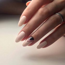 Oval nails by gel polish photo