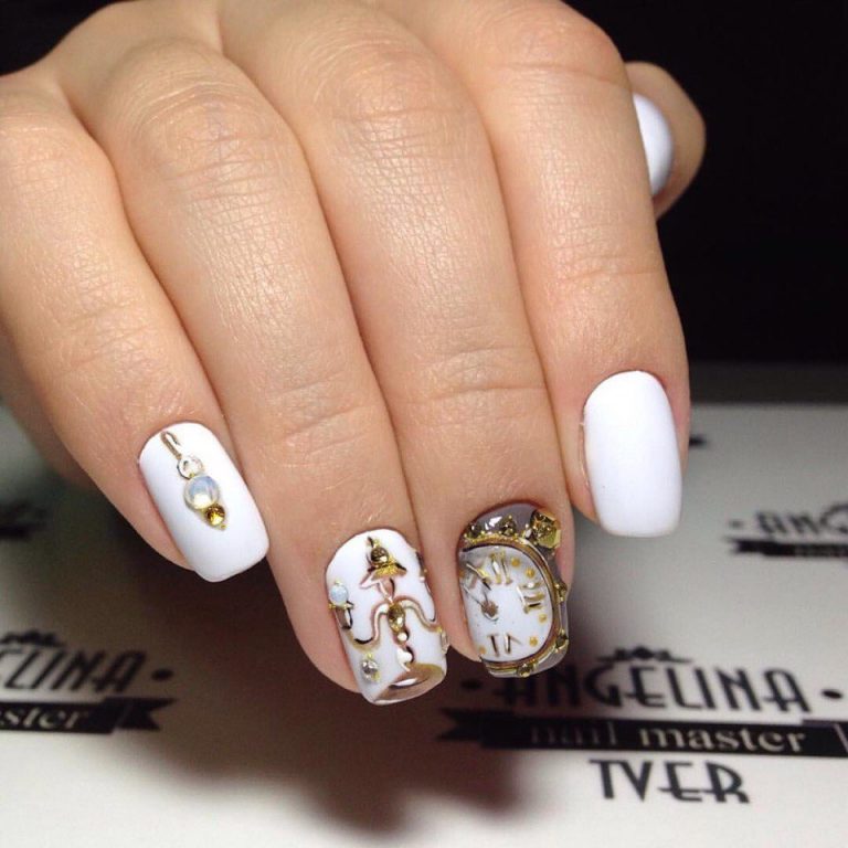 Beautiful white nails