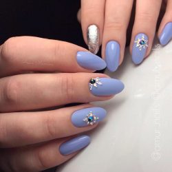 Pale blue nails photo