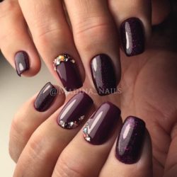 Ideas of plum nails photo