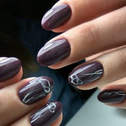 Dark purple nails photo