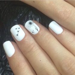 Nails with dandelions photo