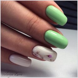 Two-color gel polish nails photo