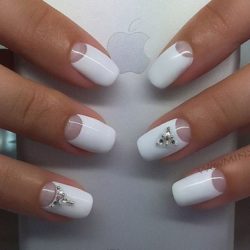 Bridal moon nails photo