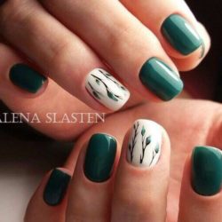 Green nail designs photo
