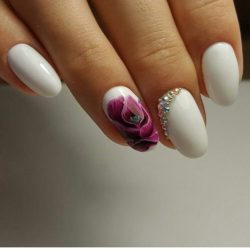 Nails in white photo