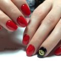 Red dress nails