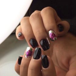 Black dress nails photo