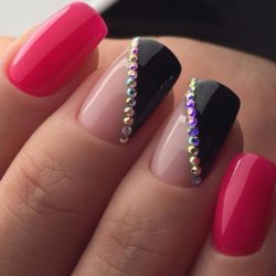 Black dress nails photo