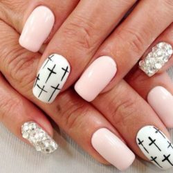 Nails with crosses photo
