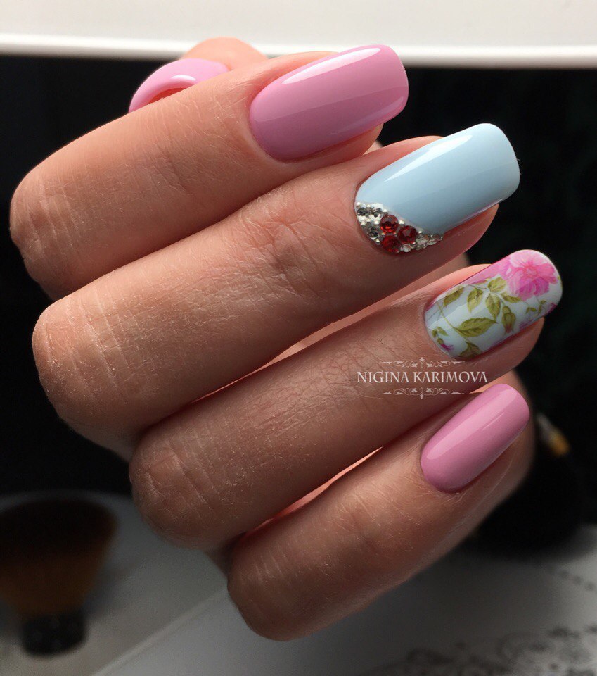 Nails with stickers