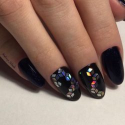 Nails with squares photo