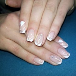 Triangle french manicure photo