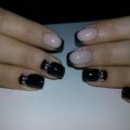 Dark short nails
