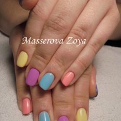 Bright colorful nails photo