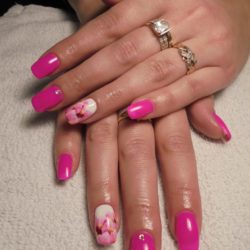 Pink dress nails photo