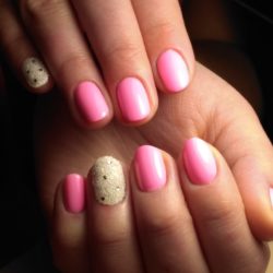 Summer pink nails photo