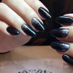 Black and silver nails photo