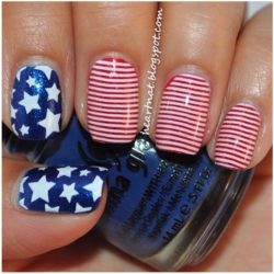 Nails with stars photo